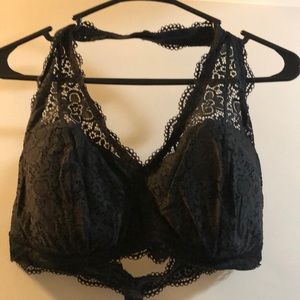 Aerie XL beautiful black lace never worn bralette